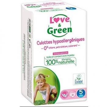 Love & Green Culottes Apprentissage Hypoallergéniques T5 18 pièces