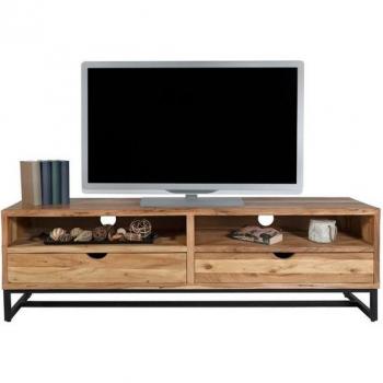Loreno® Lowboard Sukhothai – TV‑Board in massiver Akazie, 160 × 50 cm, viel Stauraum