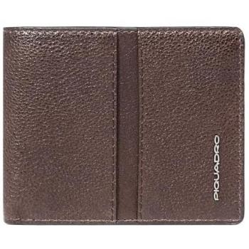 Piquadro Herren Geldbörse Leder RFID Schutz Braun Unifarben 11 cm