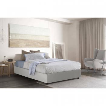 Lit Talamo Italia Arianna en Tissu Blanc 120x200 cm