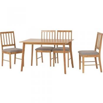Austin Oak Effect Dining Table with 4 Chairs