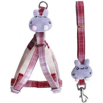 Kit arnés-correa para pequeños con estampado de conejo y dibujos animados