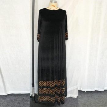 African Clothing Maxi Dress with Stick Diamonds