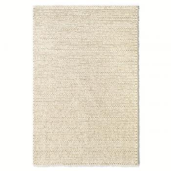 Diano Strickoptik-Teppich, Wolle, ecru