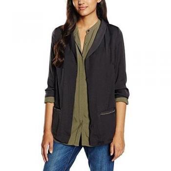 VILA ROPA VIORLINA L/S BLAZER-Chaqueta de traje Mujer, gris