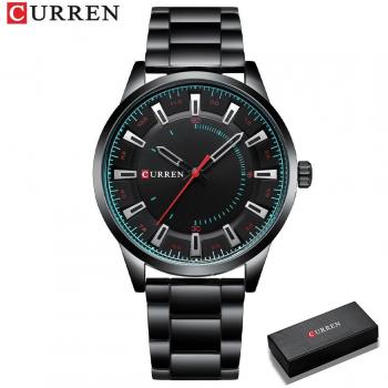 CURREN Reloj Analógico para Hombre, Resistente al Agua, Acero Inoxidable