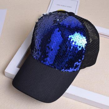 Sequined Snapback Hat for Girls and Women