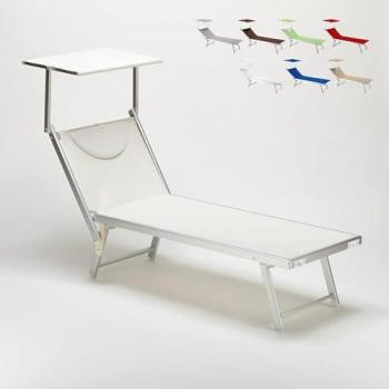 Strandliege aus Aluminium Weiß
