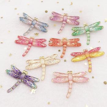 8pcs Shiny Resin Dragonfly Flatback Rhinestone Craft Embellishments