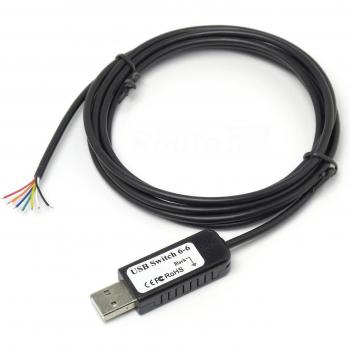 Root R USB-Switch-Kabel für selbstgebaute Steuerungen 6 Switches schwarz