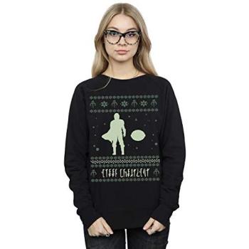 Sweat-shirt Star Wars Le Mandalorien Noël Festif Noir