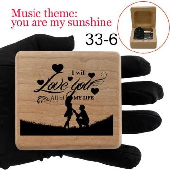 Romantische Holzmusikbox Du bist mein Sonnenschein