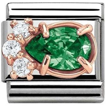 Link Nomination Couture Gota Verde Oro Rosa 430309 03