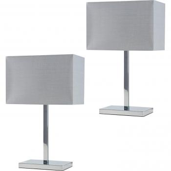 Metro Arreola 46.5cm Table Lamp Chrome 46.5cm H X 30cm W X 30cm D