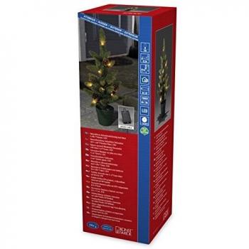 Konstsmide Albero di Natale Esterno LED 45 cm Bianco Caldo con Timer