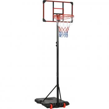SPORTNOW Kids Adjustable Basketball Hoop and Stand with Wheels, 1.8-2m