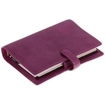 Filofax Finsbury Personal Organiser Raspberry Grained Leather Ring Bound