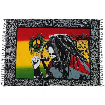 Yoga‑Pareo Wickeltuch Original – 170 × 111 cm, Rund, Handtuch, Schal, Peace & Love Design