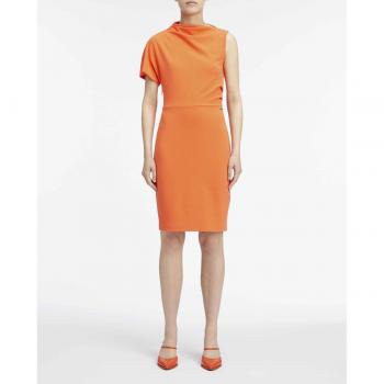 Calvin Klein Crepé: Vestido con mangas asimétricas