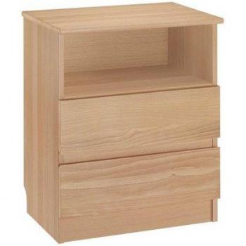 ERST-HOLZ Nachtkommode Buche, 2 Schubladen