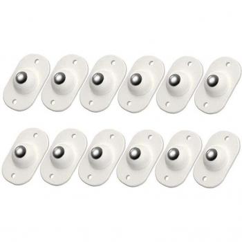 Universal Caster Set (12 pcs) – Self‑Adhesive, 360° Rotating Pulley for Storage Boxes