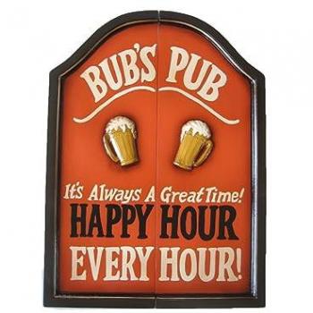 Juego de dardos con placa Happy Hour