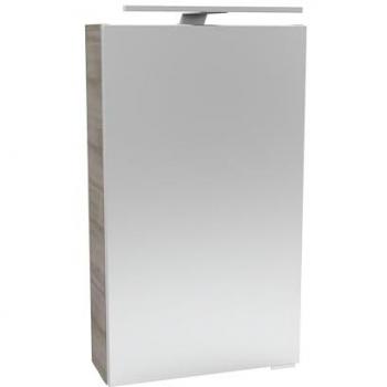 Graueiche Spiegelschrank 40cm mit LED-Beleuchtung
