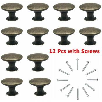 12 Vintage Zinc Alloy Drawer Handles in Green Bronze