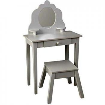 KidKraft Set Vanità & Sgabello: Camera da Letto & Sala Giochi – Bianco