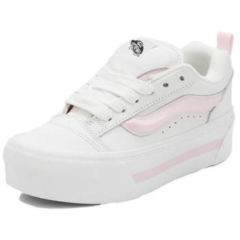 Vans Off the Wall Women’s KNU Stack Sneakers (White/Pink)