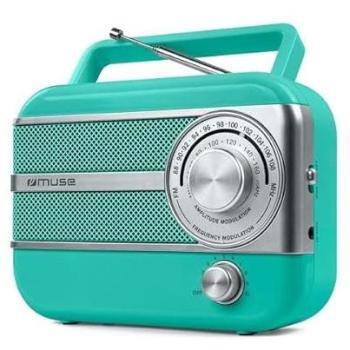 M‑056 Verde: Radio de Estilo Retro, Con Altavoz Integrado