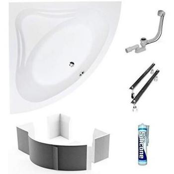 Weiße Badewannen‑Kombi ECO Mia 120 cm