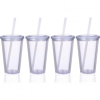 Juego de 12 Vasos Reutilizables para Café Frío