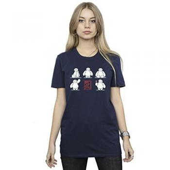 Women’s Baymax 2XL Cotton Boyfriend Top – Navy