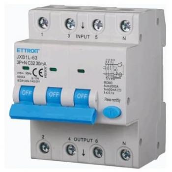 Interrupteur thermique 3P+N 32A 30mA 380V-6KA