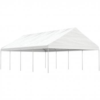 Cabanon à toit plat blanc 8,92 × 5,88 × 3,75 m – Vidaxl
