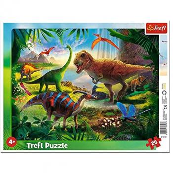 Trefl Klassisches Dinosaurier‑Puzzle für 3+ Jahre, 25 Teil