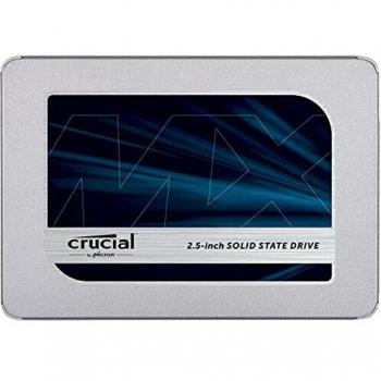 0 TB SSD Crucial MX500, SATA 6Gb/s, lesen: 560MB/s, schreiben: 510MB/s, TBW: 1PB
