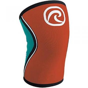 Orange-Blaugrüne Rehband RX Kniebandage 5 mm – S