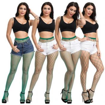 Collants Résille Bas Cuisse Femme 4 Paires Vert