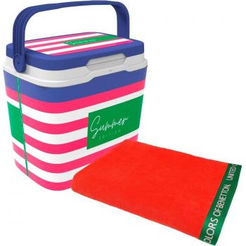 Pack Refresco: Nevera 29 litros + Toalla 380g Velour rojo