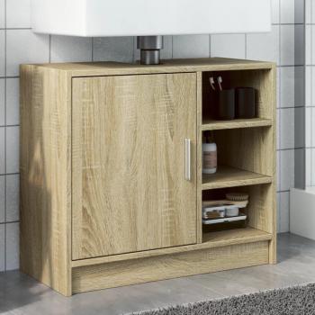 Sonoma Oak Sink Cabinet 63x29x55 cm Engineered Wood vidaXL