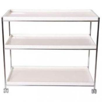 Kartell Trays für Regale – Bambus, Weiß, 40×72,5×80 cm