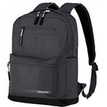 Travelite Kick Off Backpack M Gris – Sac à dos pour femme et homme, 40x28x12 cm, 595 g