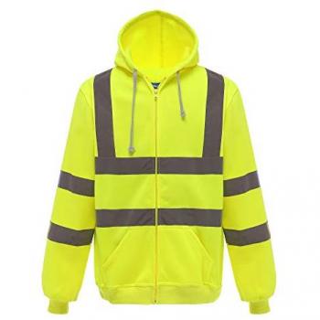 Sudadera de Alta Visibilidad Yoko con Capucha y Cremallera para Hombre