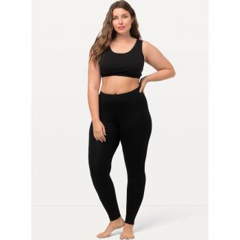 Leggings Plus Size neri, lunghi fino al polpaccio, Donna, Taglia: 68/70