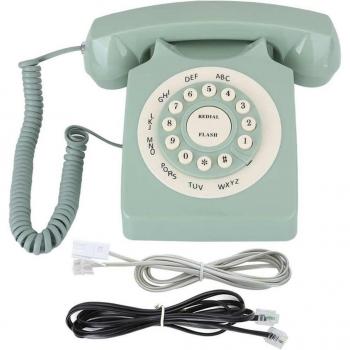 Vintage Green High Definition Landline Telephone with Large Clear Buttons