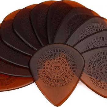 Jim Dunlop Jazz III XL Grip Picks, 0.73mm, Brown
