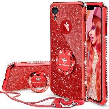 OCYCLONE Diamant‑Ring‑Hülle für iPhone XR (Mädchen & Frauen)