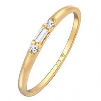 Elli Verlobungsring Damen 375 Gelbgold mit Topas Baguette Gr. 56